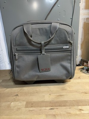 Tumi Alpha Bag gray Wheeled Laptop Briefcase Rolling Expandable Luggage 15 x 15