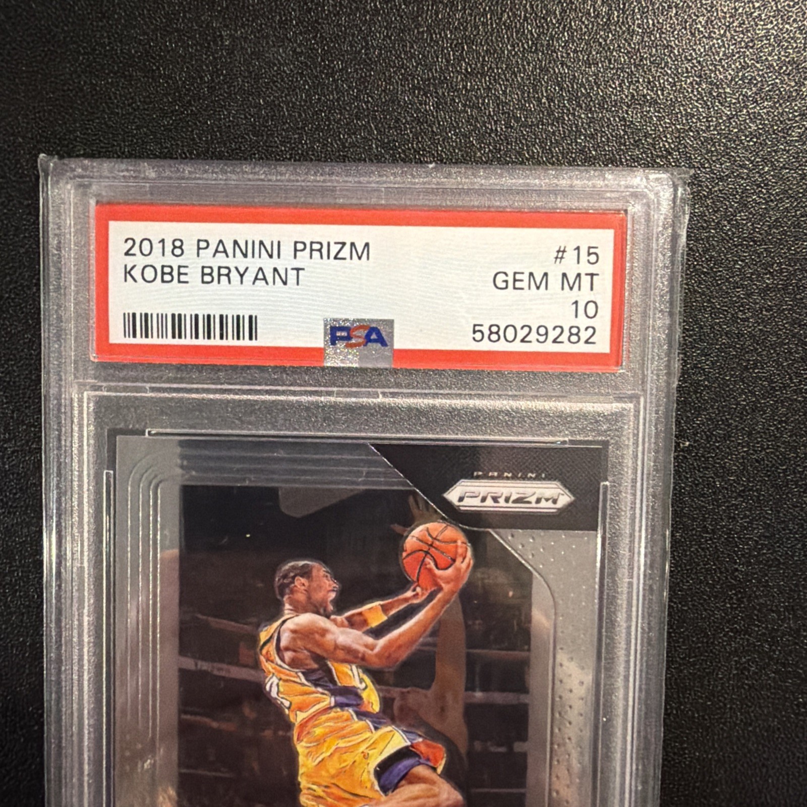 2018 Panini Prizm Kobe Bryant #15 PSA 10 Gem Mint view 4