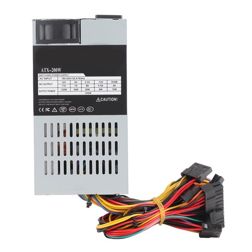 200W Power Supply Sturdy Metal Fast Cooling Widely Compatible Desktop Powe AM - Afbeelding 22 van 22