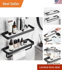 Stylish Waterproof Wall-Mounted Glass Shelves - Perfect for Bathroom Essentials