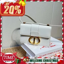 Dior 30 Montaigne Smooth Milk White Cow Leather Ultra Mini Box Bagblack friday