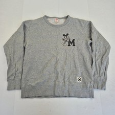 UNIQLO Sweatshirt Large Grey Mens Cotton Blend Disney Mickey Mouse Jumper