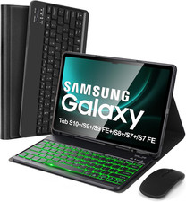 7 Colors Backlit Keyboard Case with Mouse for 12.4" Samsung Galaxy Tab S7 FE/S7