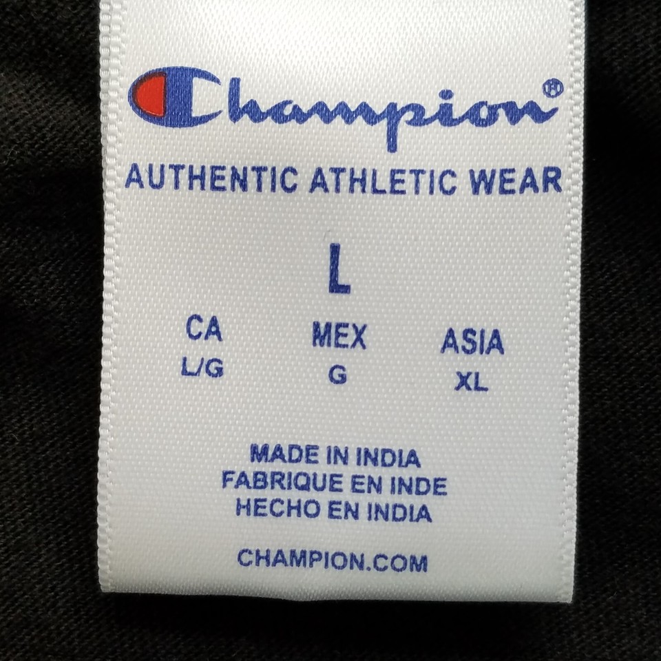 Champion Long Sleeve Lounge Sleep Shirt Womens Size L Black Cotton