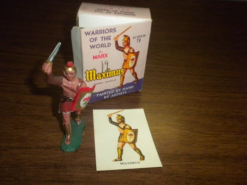 WARRIORS OF THE WORLD - MAXIMUS ROMAN WARRIOR w/box & card MARX