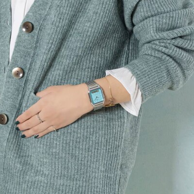 AQ-230A　TURQUOISE Casio Vintage Analog Digital Turquoise Blue Dial Quartz AQ