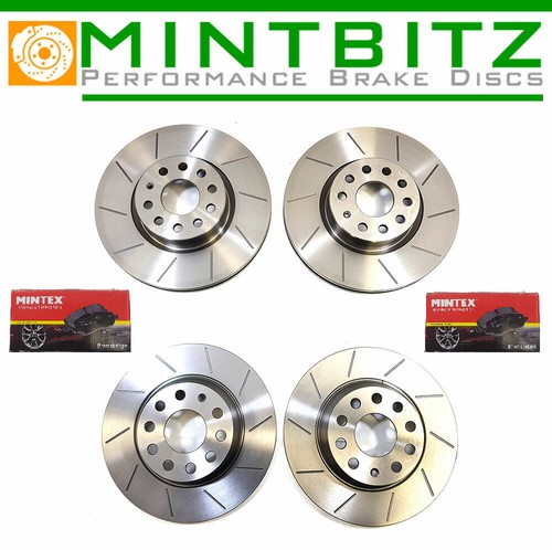 BMW 3 Series E91 335d 335i 06-13 Grooved Only Front & Rear Brake Discs & Pads - Picture 1 of 4