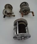 Three (3) Vintage Fishing Reels Jaleoxe, Unnamed For Parts