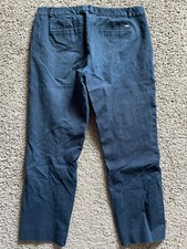 Tommy Hilfiger Sz 10 Navy Blue Madison Stretch Slim Leg Crop Ankle Pant Casual