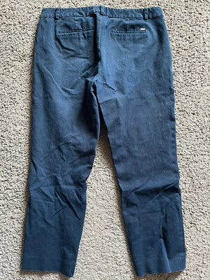 Tommy Hilfiger Sz 10 Navy Blue Madison Stretch Slim Leg Crop