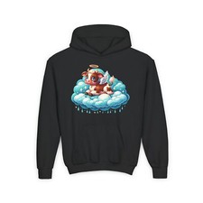 Angel Cow Youth Hoodie - Cute  Fun Design for Kids
