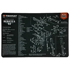 TEKMAT BERETTA 92 9MM PISTOL GUN CLEANING GUNSMITH BENCH MAT 