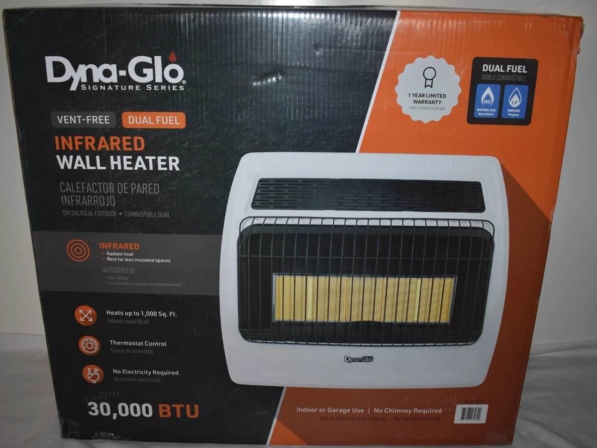 Dyna Glo Signature Series Infrared Dual Fuel Vent Free Wall Heater
