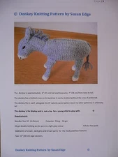 DONKEY  KNITTING PATTERN FOR 6" (15 CM) NATIVITY DONKEY  