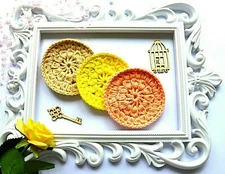 6 Face pads Cotton sponges Makeup remover pads Face rounds Crochet scrubbies