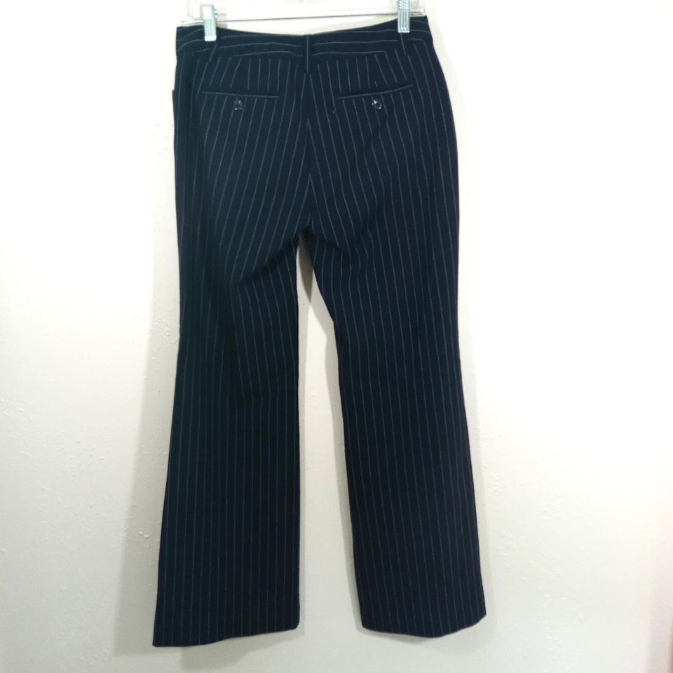 Body By Victoria Christie Calce Talla 4 Corte Bota Vestido Pantalón Rayas Azul Marino Foto 2 de 4