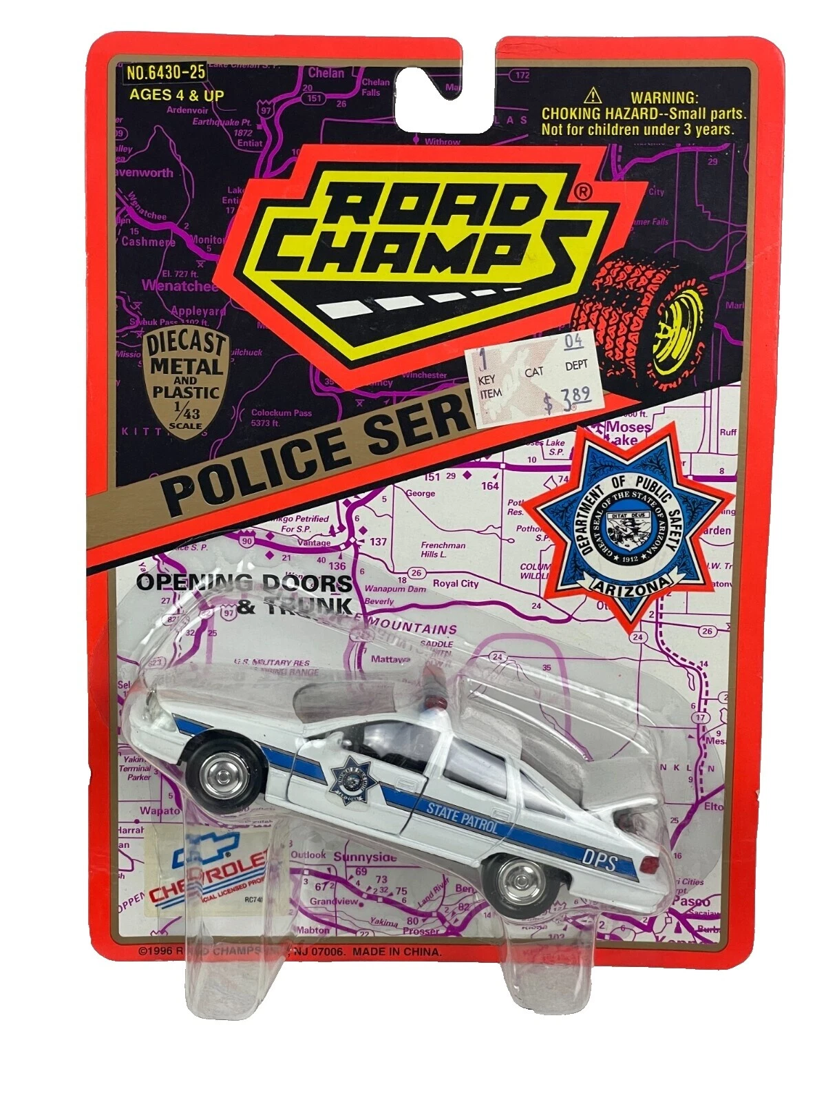 Road Champs Blanco Chevrolet Vehículos Diecast y de juguete