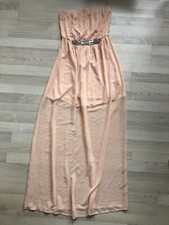 Ladies long evening dress in size L by ZARA Trafaluc, apricot, strapless