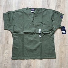 Cherokee Workwear Scrubs Originals Unisex V Neck Top Shirt Size M Medium Green