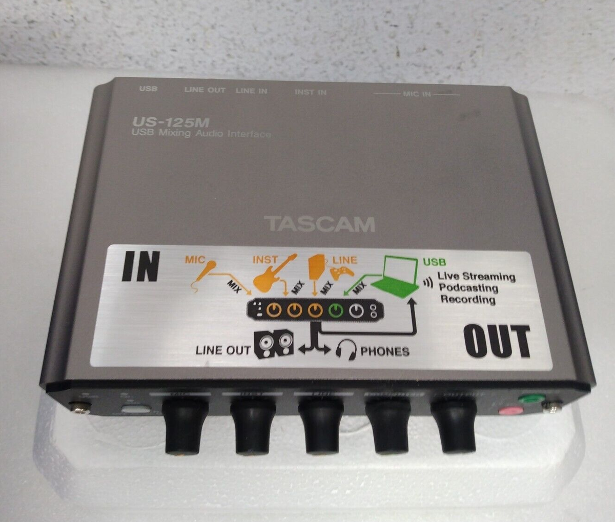TASCAM US-125M USB Audio/MIDI Interface With Mixer Function | eBay