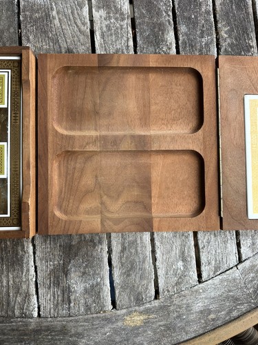 Rare Vintage Footed Foldout Georges Briard MCM Teak Serving Warming Tray - Picture 5 of 15