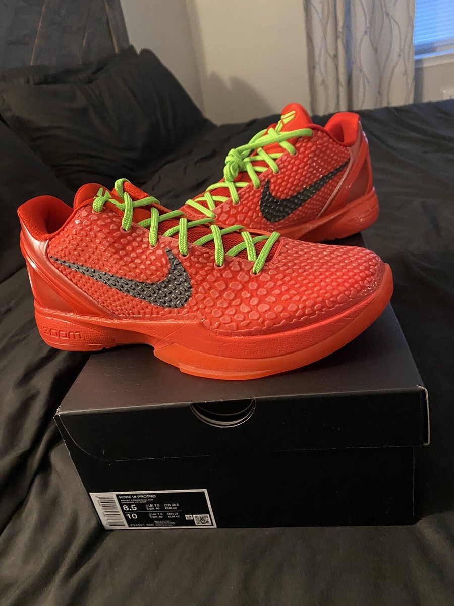 Kobe 6 Protro Reverse Grinch Men's 8.5 Brand New/deadstock