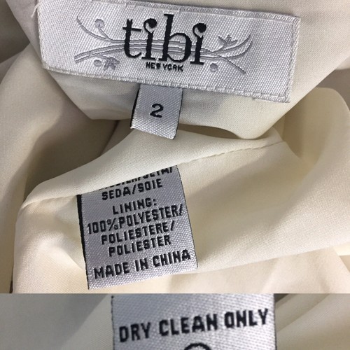 $350 Tibi New York Women’s 2 Abstract Orange Gray Long Sleeve A-Line Flare Dress - Picture 12 of 12