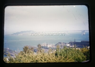 1950s Akashi Kaikyo Pearl Bridge Mitsui Line Ship Red-Border Kodachrome Slide