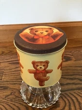 Vintage 1983 Teddy Bear Metal Tin Container Chein Bristol Ware