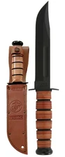 KaBar 1217 Fighting/Utility Knife USMC Leather Sheath Straight Edge