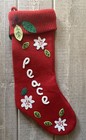 Applique Christmas Stocking Felt Extra Large 23"