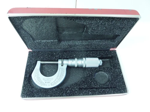 STARRETT OUTSIDE   MICROMETER  # 221 .. 0 - 1 ..  HI-PRECISION  .. CARBIDE ..