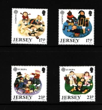 1989 Jersey, Europa, Toys and Games, NH Mint Set of Stamps, SG. 496-9