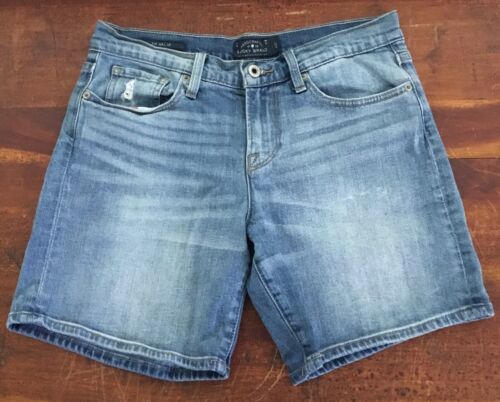 LUCKY BRAND Womens The Roll Up Blue Denim Jean Shorts 4/27 Stretch - Picture 1 of 10