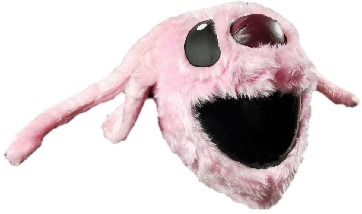 FUNNY HEEDS FULL FACE MOTORCYCLE HELMET COVER CRAZY MOTORBIKE PINK