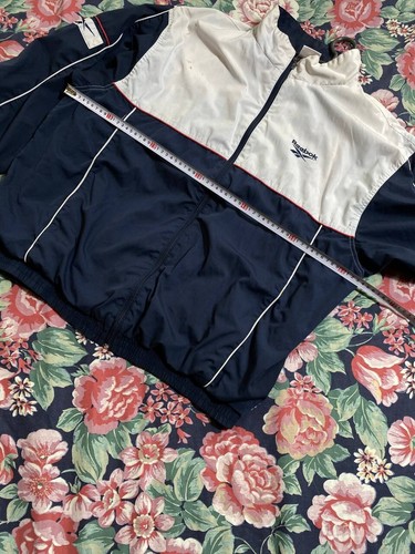 Reebok Windbreaker Full Zip Blue Jacket Men’s L-XL - Picture 10 of 23