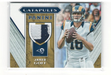 2017 Panini Catapults Jerseys Prime #2 Jared Goff Jersey /25 - NM-MT