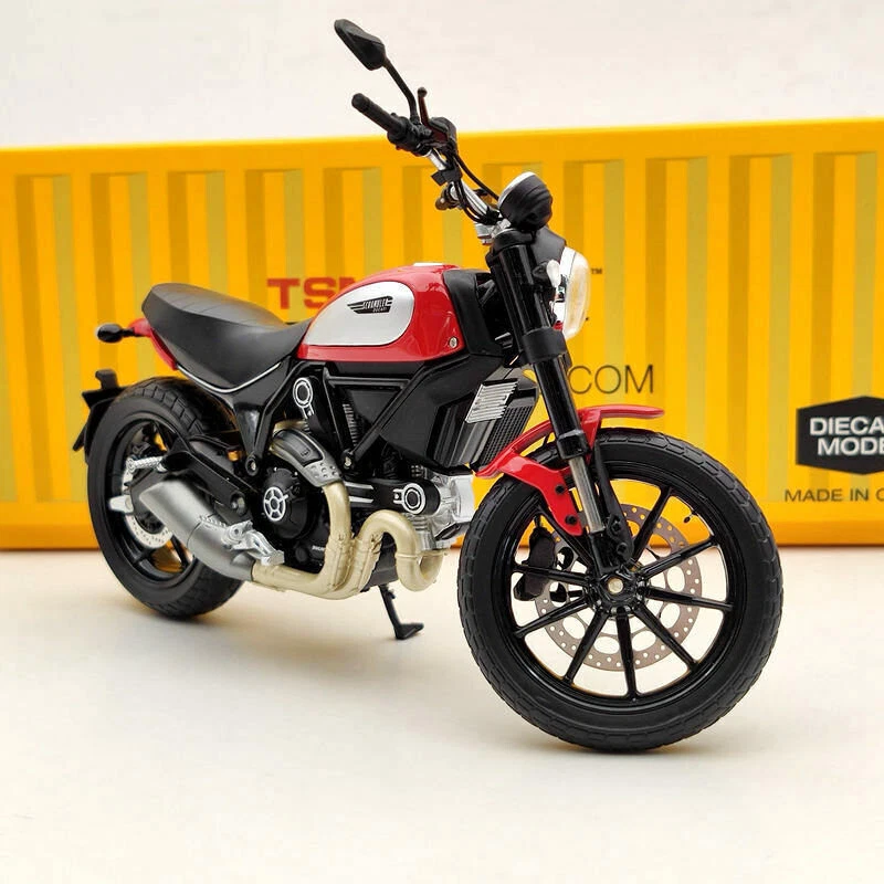 TRUE SCALE MINIATURES 1/12 DUCATI SCRAMBLER MODEL 2015 ROSSO TSM MODELLINO MOTO - Immagine 2 di 4