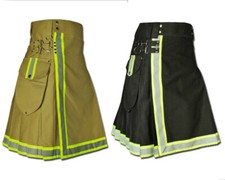 Scottish Fashion Modern Firefighter Fireman Kilt Kilts Utility For Men