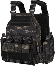 Tactical Military Vest Firearm Pistol Mag Plate Carrier Quick Release Adults New