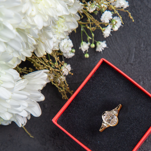 2Ct F/VS Lab Grown Diamond Three Stone Engagement Ring 14K Yellow Gold - Picture 5 of 7
