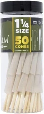 King Palm | 1 1/4 Size | Pre-rolled Cones Holds 0.5 Gram | 50 Pack Tube