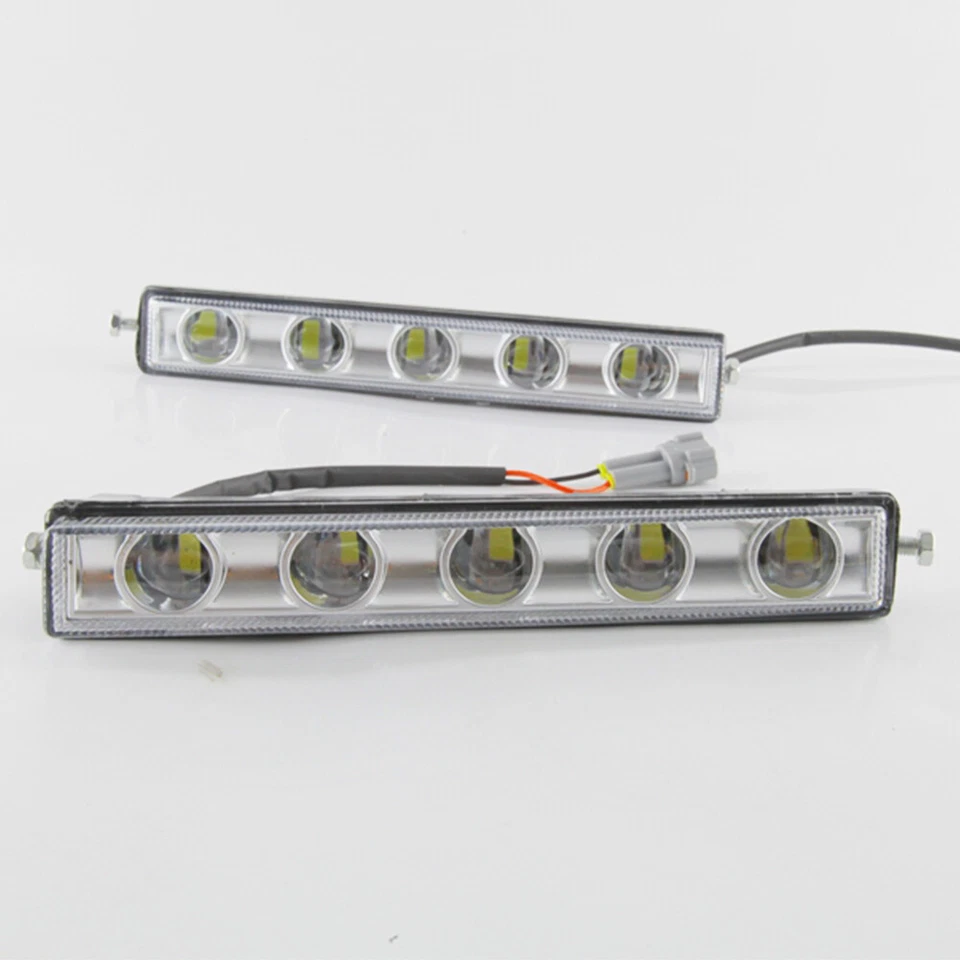 Luz de circulación diurna DRL transparente 2 piezas LED para Mercedes-Benz W463 G63 G500 G65 AMG Foto 2 de 4