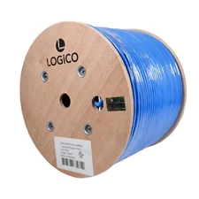 1000ft Cat6 FTP Shielded Riser (CMR) Bulk Ethernet Cable 550Mhz Pure Copper Blue