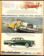 Studebaker Pelham Stationwagon Golden Hawk President Classic 1955 Print Ad