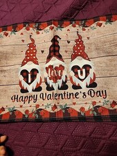 Valentines Gnomes Place Mats Set Of 4 19X13 Inches