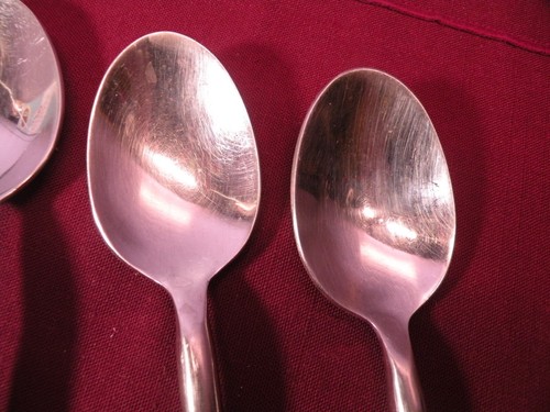 4 Soup Spoons Gourmet Settings EXOTIQUE PLATINUM Stainless Flatware 8 In GF1 - Picture 3 of 7