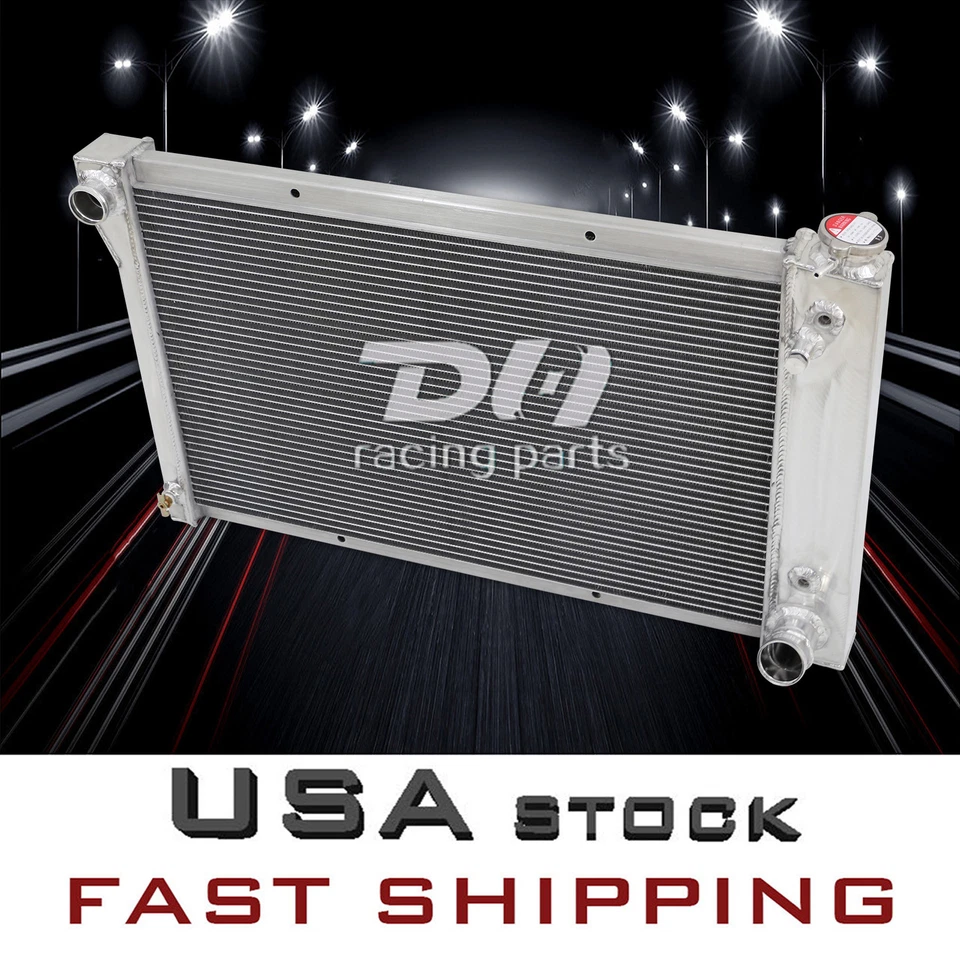 Radiador de aluminio para camioneta Chevrolet 1967-1972 GMC C/K C10/20/30 K10/20 Foto 2 de 4