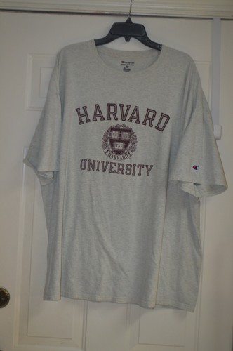 CHAMPION HARVARD UNIVERSITY CREST T SHIRT ADULT 3XL GRAY MAROON!