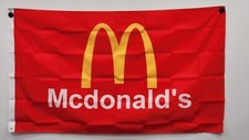 CALIDAD McDONALDS Bandera 150 x 90 cm Bandera para el Hombre Cueva Maccas Restaurante Logo